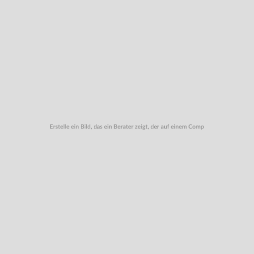 Erstelle ein Bild, das ein Berater zeigt, der auf einem Computer arbeitet und eine Übersicht seiner Prepaid-Buchhaltung auf dem Bildschirm hat. Der Fokus sollte auf der Effizienz und Einfachheit der Verwaltung liegen.