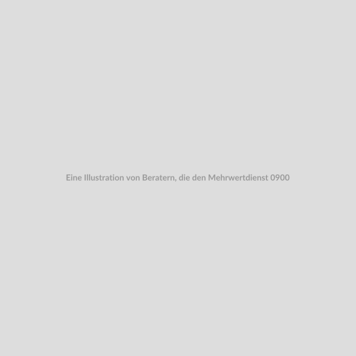 Eine Illustration von Beratern, die den Mehrwertdienst 0900 nutzen: Sie sitzen vor ihren Computern, planen Beratungssitzungen, interagieren mit Kunden und verwalten ihre Geschäfte effizient und problemlos.