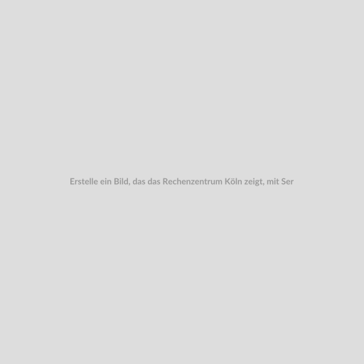 Erstelle ein Bild, das das Rechenzentrum Köln zeigt, mit Servern im Hintergrund und einem Berater, der auf einem Laptop arbeitet, um die Vorteile der Plattform zu nutzen.