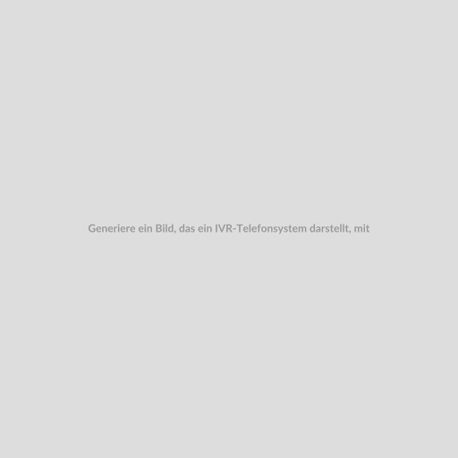 Generiere ein Bild, das ein IVR-Telefonsystem darstellt, mit Schwerpunkt auf einfacher Kommunikation und einer sicheren Datenübertragung