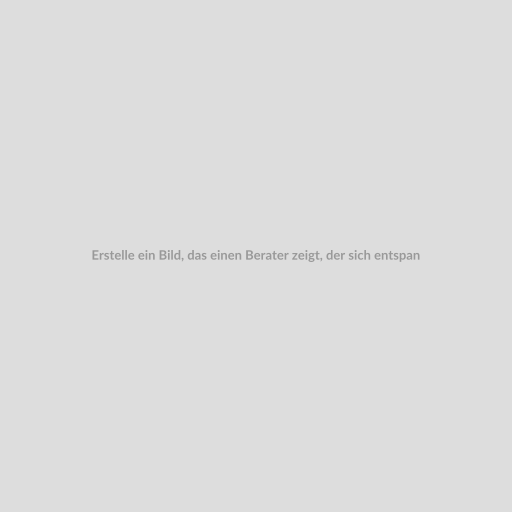 Erstelle ein Bild, das einen Berater zeigt, der sich entspannt zurücklehnt und auf seinen Computerbildschirm schaut, auf dem eine PDF-Abrechnung angezeigt wird. Der Hintergrund sollte ein sauberes und organisiertes Büro sein.