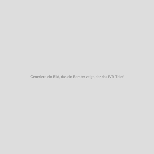 Generiere ein Bild, das ein Berater zeigt, der das IVR-Telefonsystem auf einem Laptop verwendet.