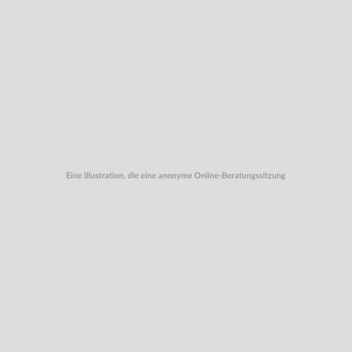 Eine Illustration, die eine anonyme Online-Beratungssitzung darstellt, mit zwei anonymen Silhouetten, die über eine digitale Plattform kommunizieren. Einer der Silhouetten ist als Berater gekennzeichnet, der andere als Klient. In der Mitte der Illustration befindet sich das Logo des Anonyme Beratung Beraterportals.