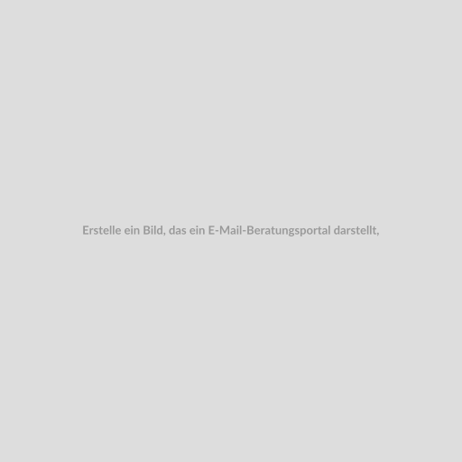 Erstelle ein Bild, das ein E-Mail-Beratungsportal darstellt, mit E-Mails, die zwischen Berater und Klient hin und her gehen. Die E-Mails enthalten Symbole oder Grafiken, die Beratungsgespräche darstellen. In der Mitte steht ein großer Monitor, der das beraterportal.net-Logo zeigt und viele E-Mails in seinem Posteingang hat.
