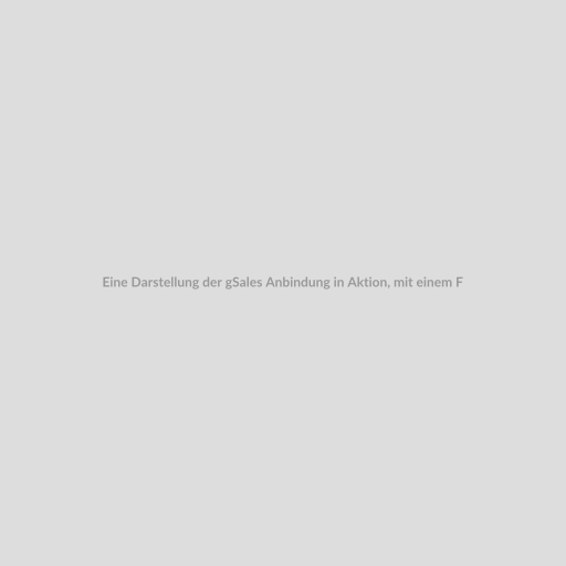 Eine Darstellung der gSales Anbindung in Aktion, mit einem Fokus auf die einfache Bedienung und die automatisierte Synchronisation von Finanztransaktionen.