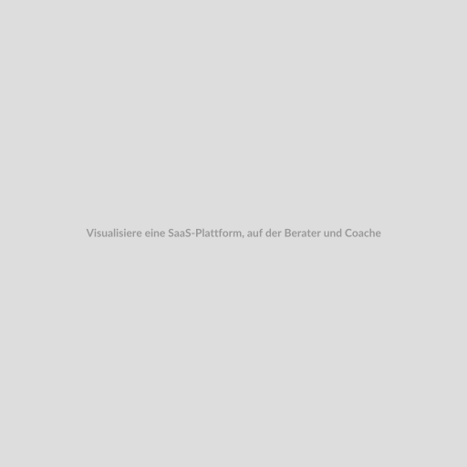 Visualisiere eine SaaS-Plattform, auf der Berater und Coaches mit ihren Kunden interagieren. Dabei stehen Features wie Crosseling und Kundenverwaltung im Vordergrund. Die Plattform soll einfach zu bedienen und rechtssicher sein.