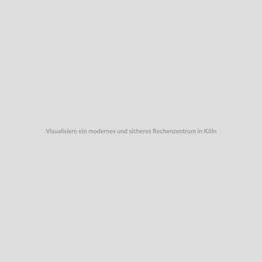 Visualisiere ein modernes und sicheres Rechenzentrum in Köln, Deutschland, das alle Anforderungen eines professionellen Beraterbetriebs erfüllt. Zeige Serverräume, IT-Techniker, die an Computern arbeiten, und Sicherheitsmerkmale wie biometrische Scans und Überwachungskameras.