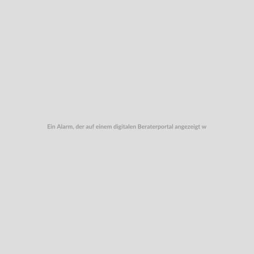 Ein Alarm, der auf einem digitalen Beraterportal angezeigt wird. Das Alarm-Icon ist deutlich sichtbar und signalisiert, dass eine Aktion erforderlich ist. Im Hintergrund sind verschiedene Beratungstools zu sehen.