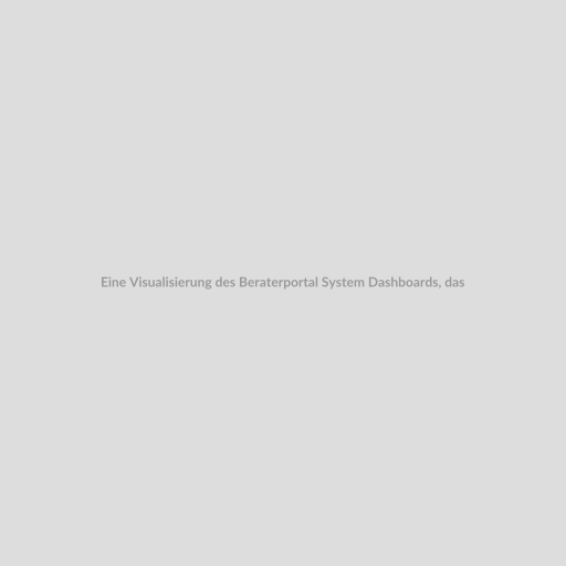 Eine Visualisierung des Beraterportal System Dashboards, das verschiedene Funktionen wie Terminkoordination, Kundenkommunikation und Rechnungsstellung zeigt. Es ist intuitiv gestaltet und ermöglicht eine einfache Bedienung.