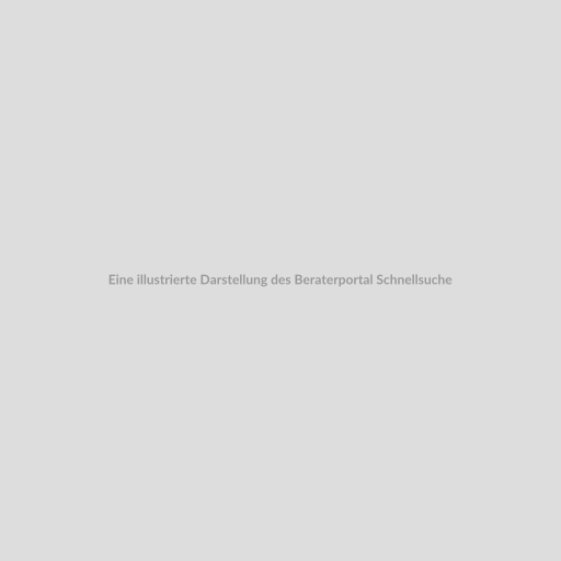 Eine illustrierte Darstellung des Beraterportal Schnellsuche Systems, in dem verschiedene Funktionen wie Kommunikation, Verwaltung und Rechtssicherheit hervorgehoben werden.